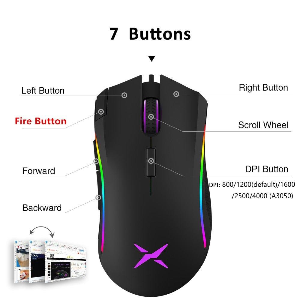 VicTsing / Pictek T16 Wired Gaming Mouse 8 Programmable Button 7200 DP