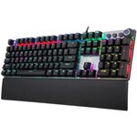 F2088 Mechanical Keyboard - 104 Keys Backlit, Cyberpunk Metal Gaming Keyboard