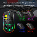 HXSJ J900 RGB USB Gaming Mouse 6 DPI Adjustable, Ergonomic for PC & Office