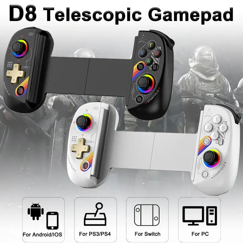 Hot Sale BSP D8 RGB Wireless Tablet Controller - Bluetooth Joystick for ...