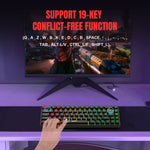 HXSJ V200 RGB Mini Gaming Keyboard - 19-Key Conflict-Free