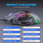 12800 DPI RGB Gaming Mouse | 12 Programmable Keys, Macro Support