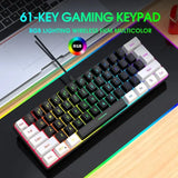 60% RGB Wired Gaming Keyboard - Waterproof Ultra Compact 61-Key for PC/Mac