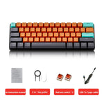 MUCAI MKA610 USB Mini Mechanical Gaming Keyboard - Red Switch, 61 Key