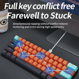 MUCAI MKA610 USB Mini Mechanical Gaming Keyboard - Red Switch, 61 Key