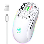 Hongsund T90 Wireless RGB Mechanical Gaming Mouse 3600 DPI, Ergonomic Design