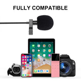 Portable USB Cable Clip-On Microphone for Computer Recording