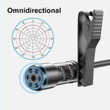 Portable USB Cable Clip-On Microphone for Computer Recording