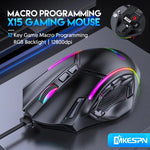 12800 DPI RGB Gaming Mouse | 12 Programmable Keys, Macro Support