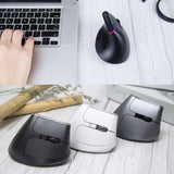 Delux M618C Wireless Mouse Ergonomic Vertical 6 Buttons Gaming Mouse RGB 1600 DPI - Gamer Tech
