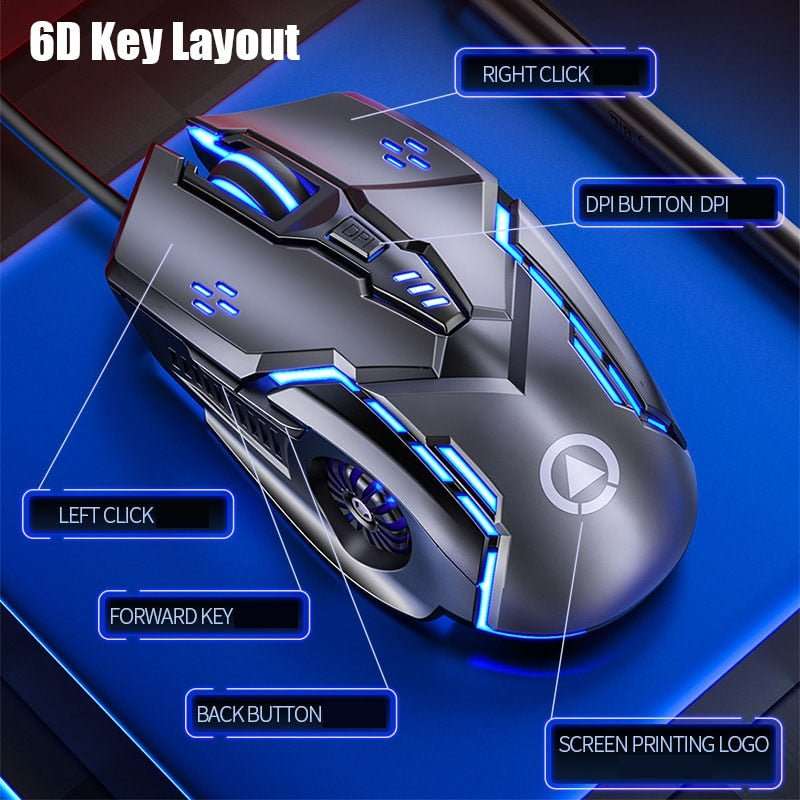 Gamingteck Wire Rd Mouse Wired Gaming Mouse 3200 DPI – Gamer Tech