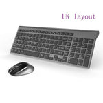 2.4 GHz Ergonomic Portable Wireless Keyboard and Mouse Combo - Gamer Tech